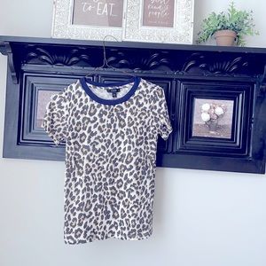 J.Crew leopard print tee shirt. XXS(fits like an XS)